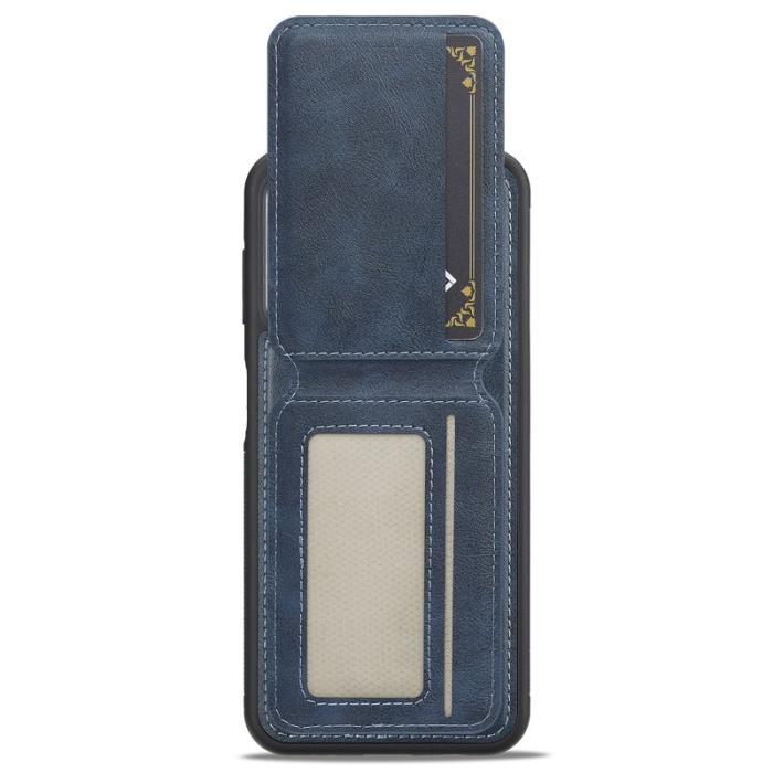 LC.imeeke - LC.IMEEKE L3 Samsung Galaxy A54 5G Fodral Äkta läder - Blå