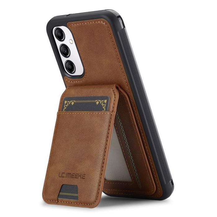 LC.imeeke - LC.IMEEKE L3 Samsung Galaxy A54 5G Fodral Äkta läder - Brun
