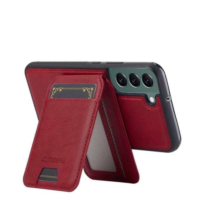 LC.imeeke - LC.IMEEKE L3 Samsung Galaxy S21 FE 5G Fodral - Äkta läder - Röd