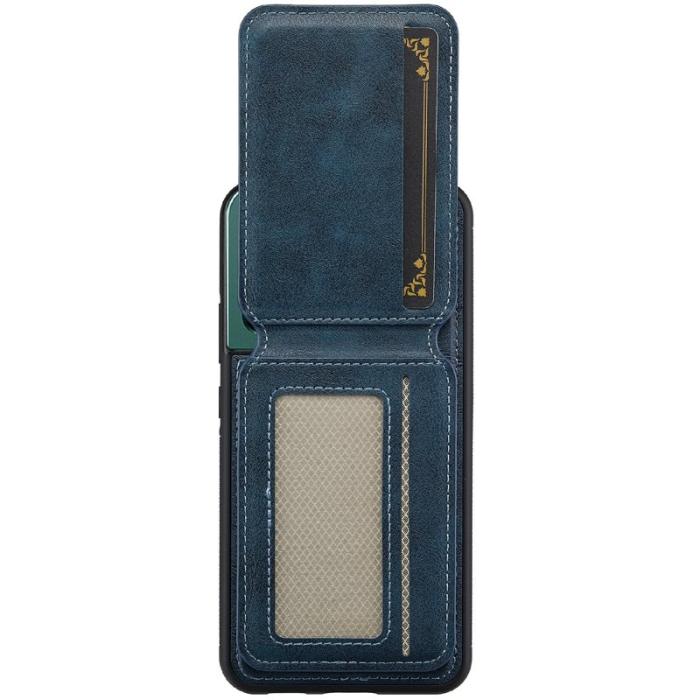 LC.imeeke - LC.IMEEKE L3 Samsung Galaxy S22+ Fodral Äkta läder - Blå