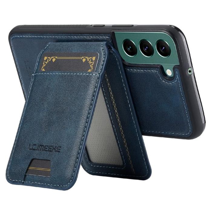 LC.imeeke - LC.IMEEKE L3 Samsung Galaxy S22+ Fodral Äkta läder - Blå