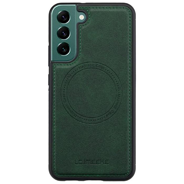 LC.imeeke - LC.IMEEKE L3 Samsung Galaxy S22+ Fodral Äkta läder - Grön