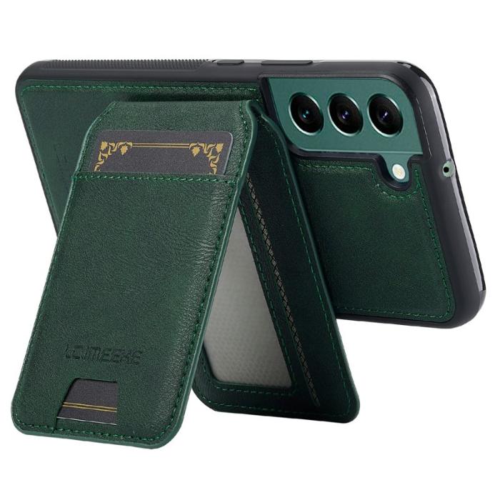 LC.imeeke - LC.IMEEKE L3 Samsung Galaxy S22+ Fodral Äkta läder - Grön