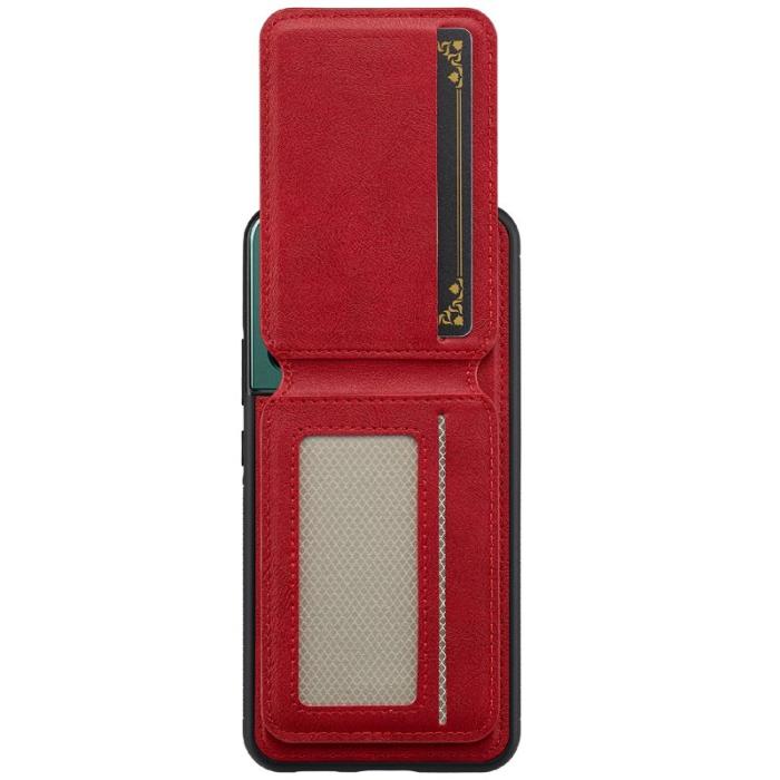 LC.imeeke - LC.IMEEKE L3 Samsung Galaxy S22+ Fodral Äkta läder - Röd