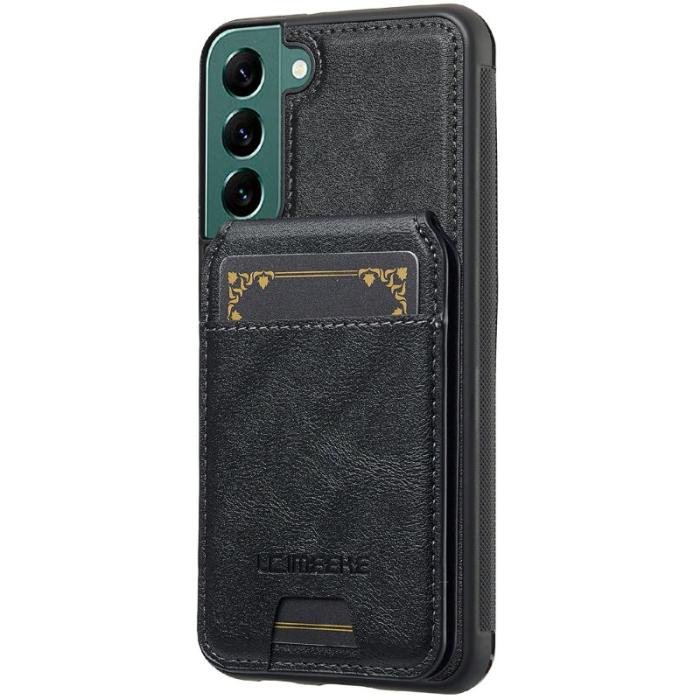 LC.imeeke - LC.IMEEKE L3 Samsung Galaxy S22+ Fodral Äkta läder - Svart