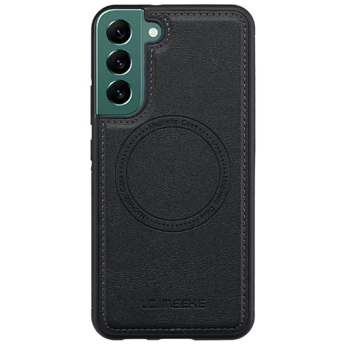 LC.imeeke - LC.IMEEKE L3 Samsung Galaxy S22+ Fodral Äkta läder - Svart