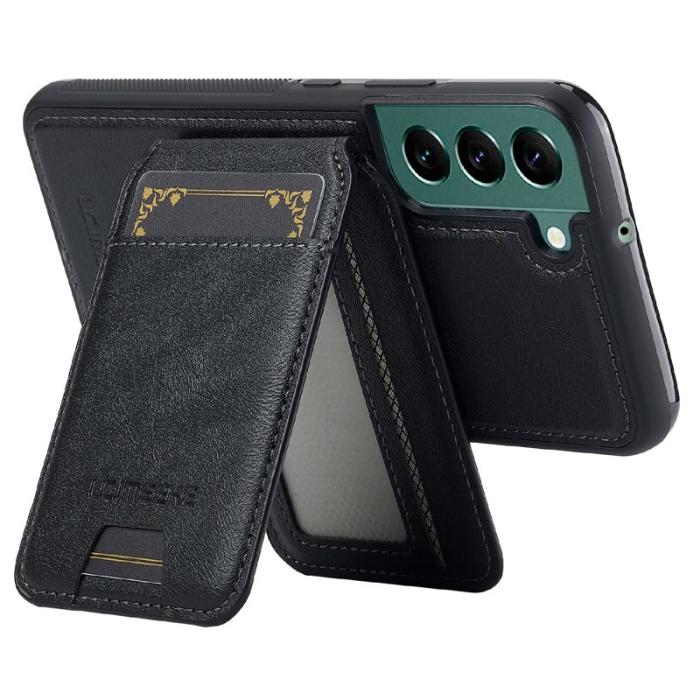 LC.imeeke - LC.IMEEKE L3 Samsung Galaxy S22+ Fodral Äkta läder - Svart