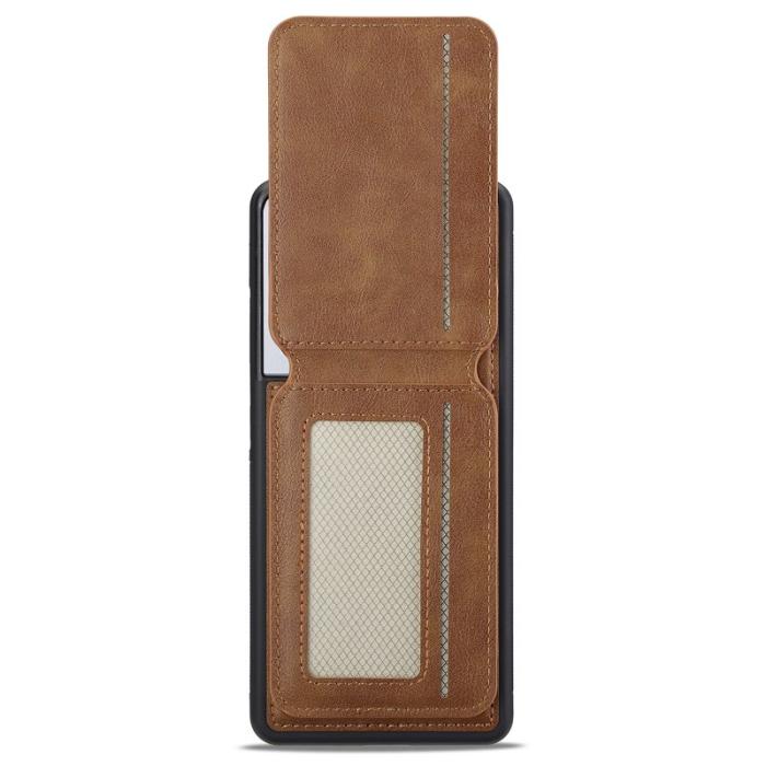 LC.imeeke - LC.IMEEKE L3 Samsung Galaxy S22 Ultra 5G Fodral - Äkta läder - Brun