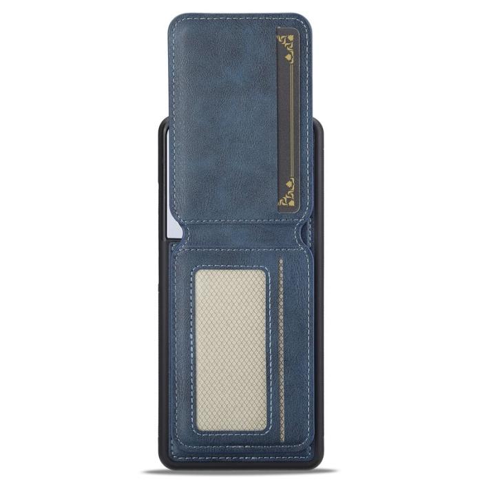 LC.imeeke - LC.IMEEKE L3 Samsung Galaxy S22 Ultra Fodral Äkta läder - Blå