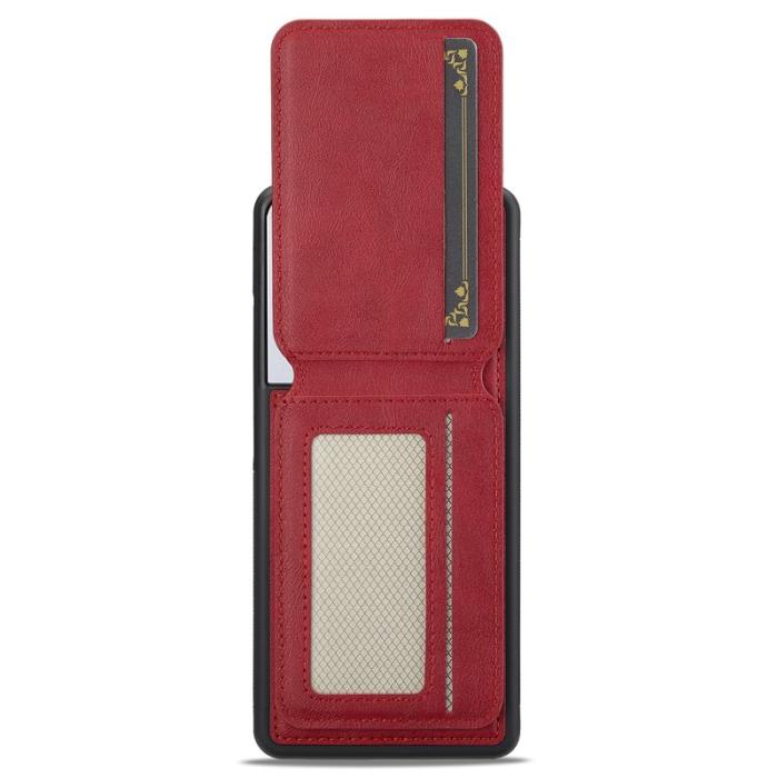 LC.imeeke - LC.IMEEKE L3 Samsung Galaxy S22 Ultra Fodral Äkta läder - Röd