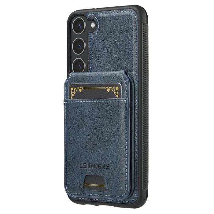 LC.imeeke - LC.IMEEKE L3 Samsung Galaxy S23 Fodral - Äkta läder - Blå