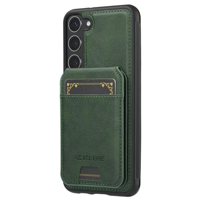 LC.imeeke - LC.IMEEKE L3 Samsung Galaxy S23 Fodral - Äkta läder - Grön
