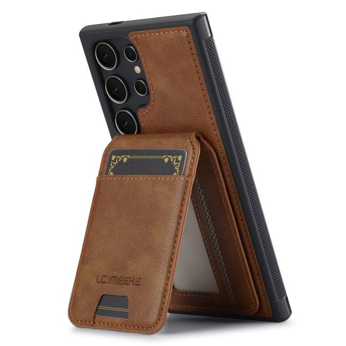LC.imeeke - LC.IMEEKE L3 Samsung Galaxy S23 Ultra Fodral Äkta läder - Brun