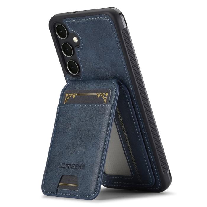 LC.imeeke - LC.IMEEKE L3 Samsung Galaxy S24 FE Fodral KonstLäder - Blå