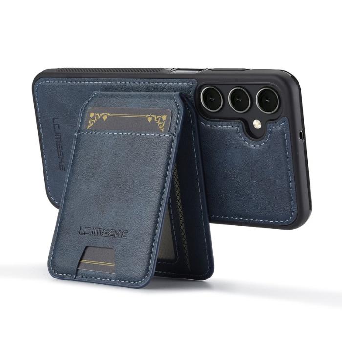 LC.imeeke - LC.IMEEKE L3 Samsung Galaxy S24 FE Fodral KonstLäder - Blå