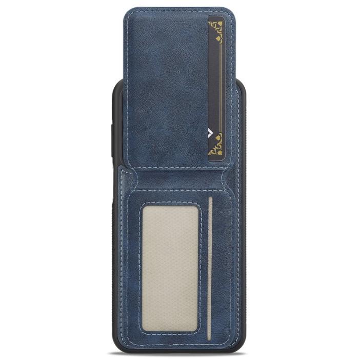 LC.imeeke - LC.IMEEKE L3 Samsung Galaxy S24 FE Fodral KonstLäder - Blå