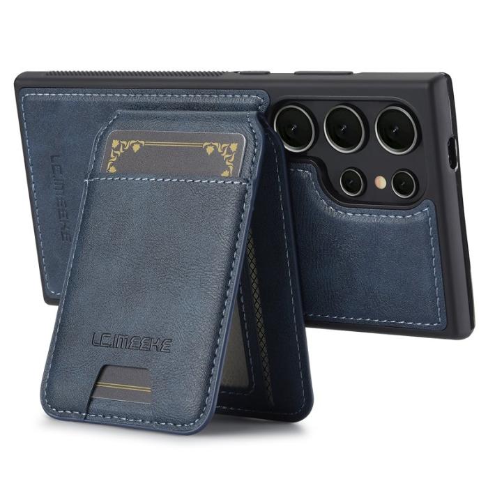 LC.imeeke - LC.IMEEKE L3 Samsung Galaxy S24 Ultra Fodral Äkta läder - Blå