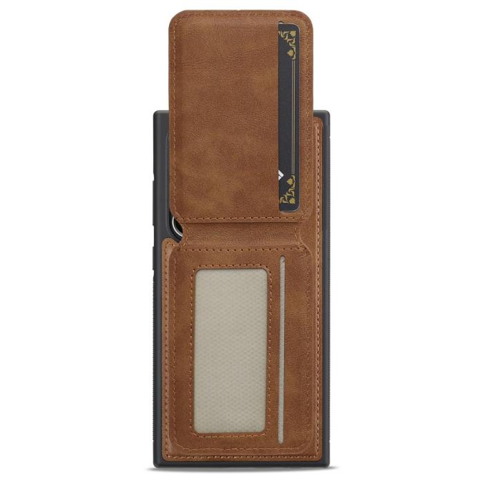 LC.imeeke - LC.IMEEKE L3 Samsung Galaxy S24 Ultra Fodral - Äkta läder - Brun