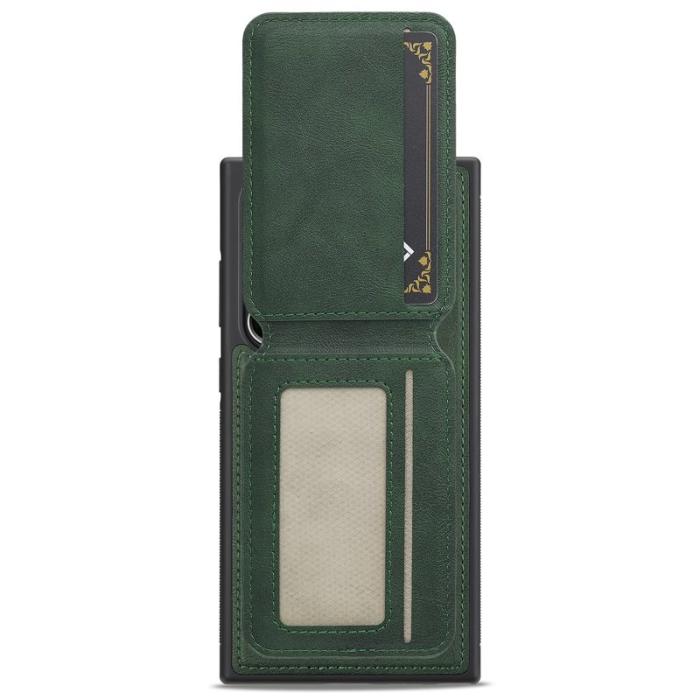 LC.imeeke - LC.IMEEKE L3 Samsung Galaxy S24 Ultra Fodral Äkta läder - Grön