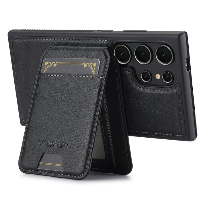 LC.imeeke - LC.IMEEKE L3 Samsung Galaxy S24 Ultra Fodral Äkta läder - Svart