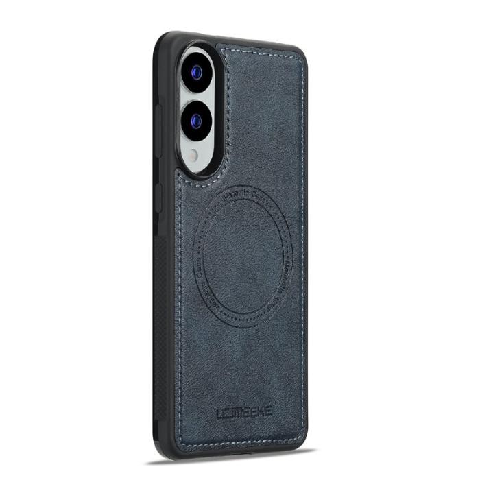 LC.imeeke - LC.IMEEKE L3 Samsung Galaxy S25 Edge Fodral KonstLäder - Blå