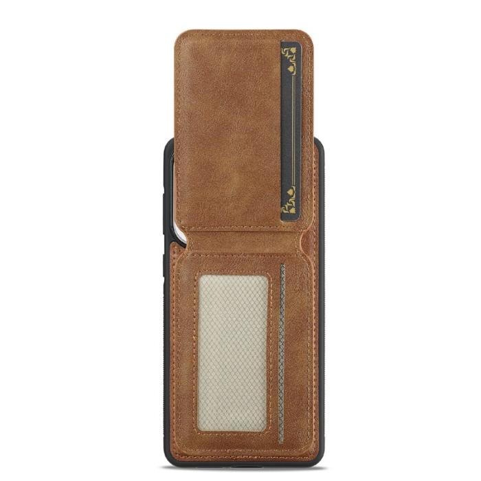 LC.imeeke - LC.IMEEKE L3 Samsung Galaxy S25 Edge Fodral - Äkta läder - Brun