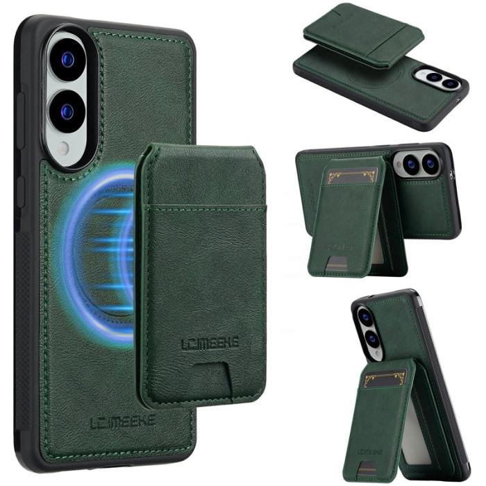 LC.imeeke - LC.IMEEKE L3 Samsung Galaxy S25 Edge Fodral KonstLäder - Grön