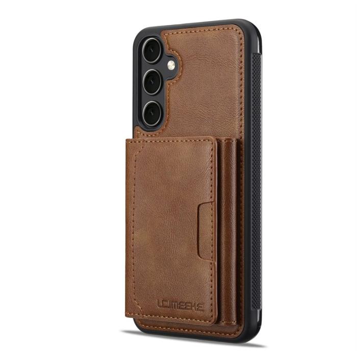 LC.imeeke - LC.IMEEKE L5 för Samsung Galaxy A17 5G Fodral Äkta läder - Brun