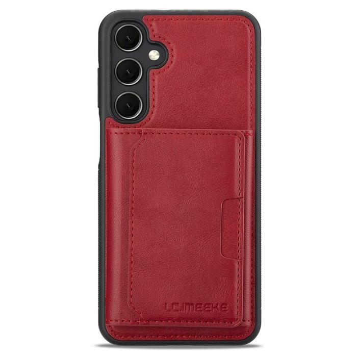 LC.imeeke - LC.IMEEKE L5 för Samsung Galaxy A17 Fodral Äkta läder - Röd