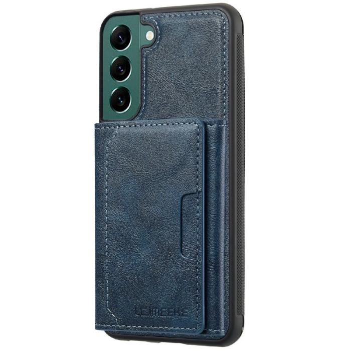 LC.imeeke - LC.IMEEKE L5 för Samsung Galaxy S22+ Fodral Äkta läder - Blå