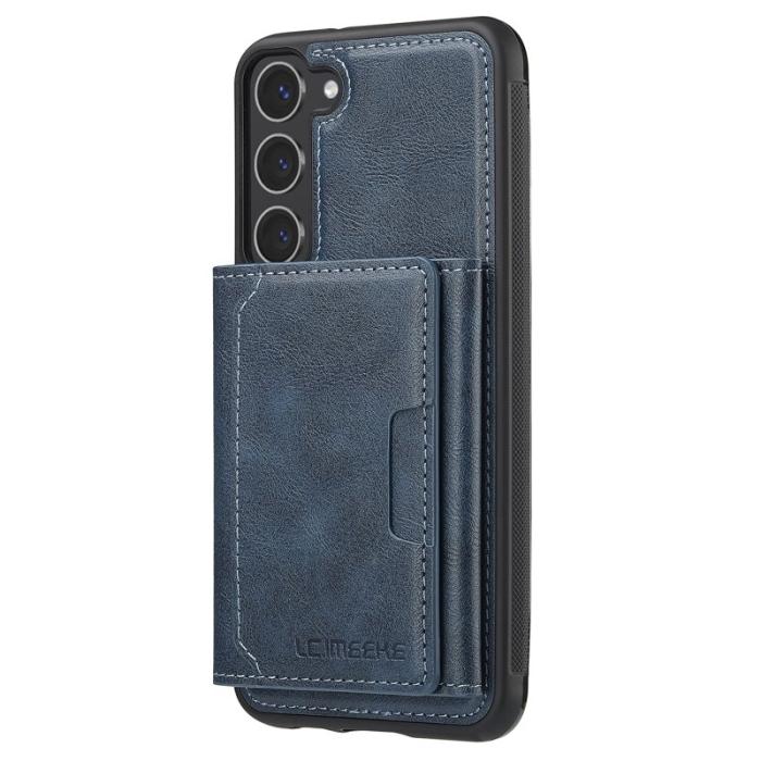 LC.imeeke - LC.IMEEKE L5 för Samsung Galaxy S23+ Fodral Äkta läder - Blå