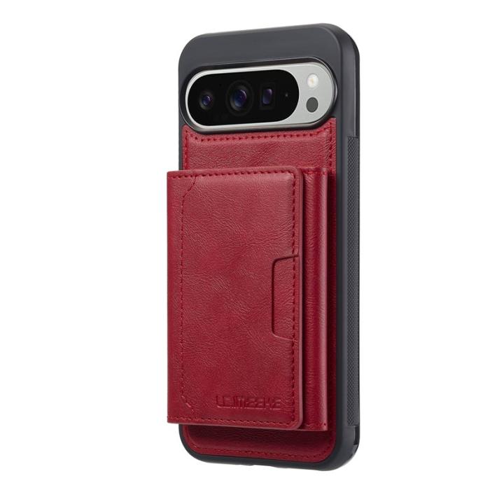 LC.imeeke - LC.IMEEKE L5 Fodral för Google Pixel 10 Pro - Äkta läder - Röd