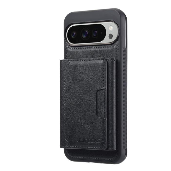 LC.imeeke - LC.IMEEKE L5 Fodral för Google Pixel 10 Pro XL - Äkta läder - Svart