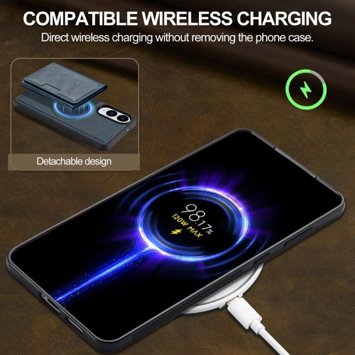 LC.imeeke - LC.IMEEKE L5 Fodral för Samsung Galaxy S25 Edge - KonstLäder - Blå