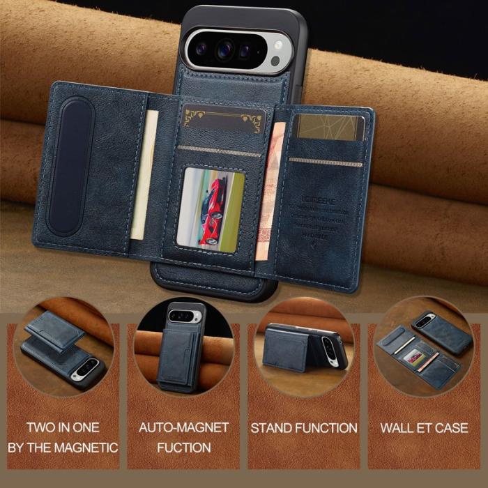 LC.imeeke - LC.IMEEKE L5 Google Pixel 10 Pro XL Fodral Äkta läder - Blå