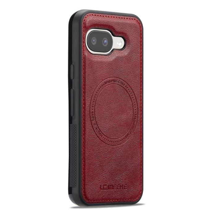 LC.imeeke - LC.IMEEKE L5 Google Pixel 9a Fodral Äkta läder - Röd