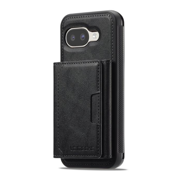 LC.imeeke - LC.IMEEKE L5 Google Pixel 9a Fodral Äkta läder - Svart