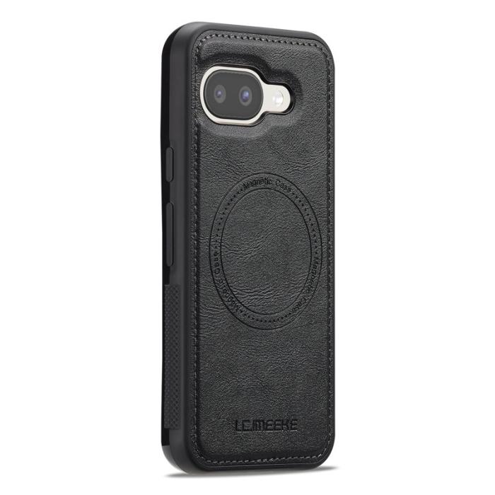 LC.imeeke - LC.IMEEKE L5 Google Pixel 9a Fodral Äkta läder - Svart