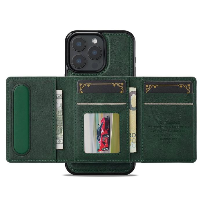 LC.imeeke - LC.IMEEKE L5 iPhone 14 Pro Fodral Äkta läder - Grön