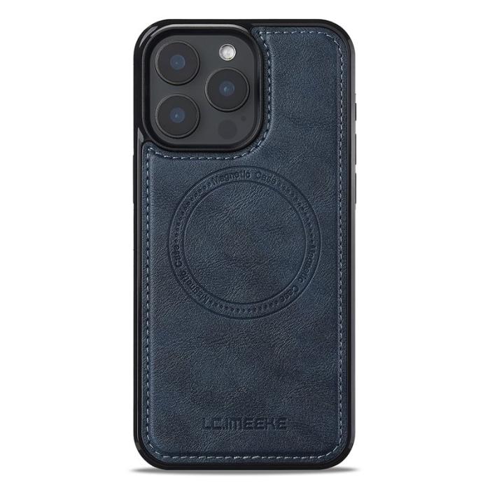 LC.imeeke - LC.IMEEKE L5 iPhone 14 Pro Max Fodral Äkta läder - Blå