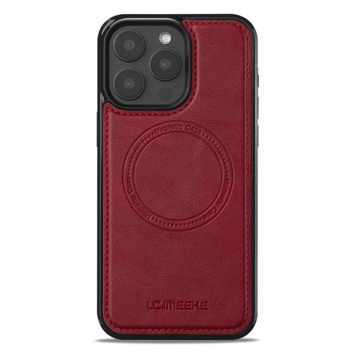 LC.imeeke - LC.IMEEKE L5 iPhone 14 Pro Max Fodral Äkta läder - Röd