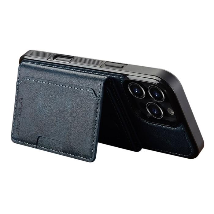 LC.imeeke - LC.IMEEKE L5 iPhone 16 Pro Fodral Äkta läder - Blå