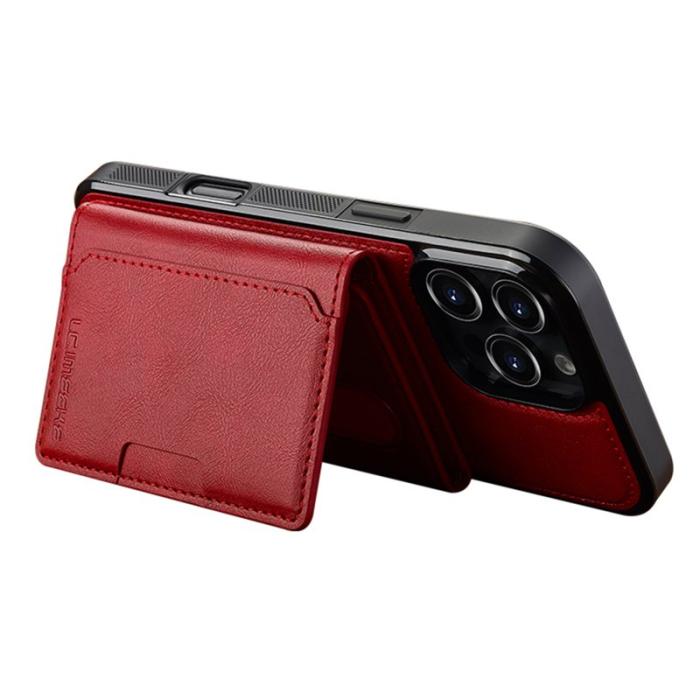 LC.imeeke - LC.IMEEKE L5 iPhone 16 Pro Fodral Äkta läder - Röd