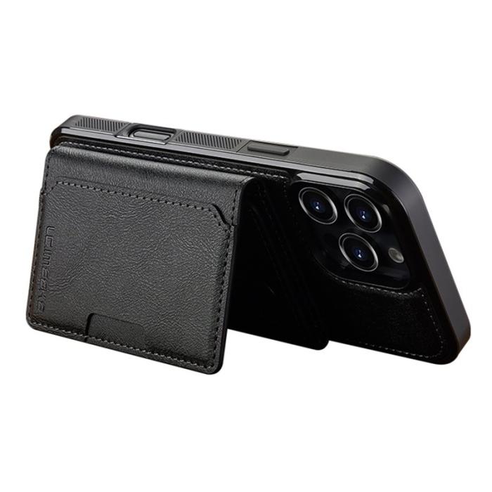 LC.imeeke - LC.IMEEKE L5 iPhone 16 Pro Fodral Äkta läder - Svart