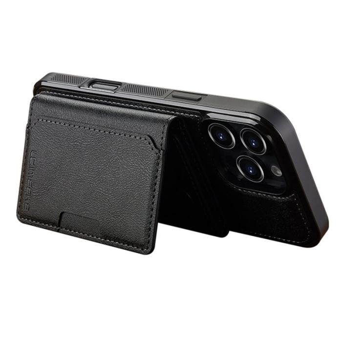 LC.imeeke - LC.IMEEKE L5 iPhone 16 Pro Max Fodral Äkta läder - Svart