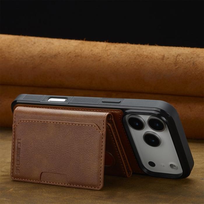 LC.imeeke - LC.IMEEKE L5 iPhone 17 Pro Fodral Äkta läder - Brun
