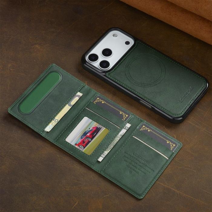 LC.imeeke - LC.IMEEKE L5 iPhone 17 Pro Fodral Äkta läder - Grön