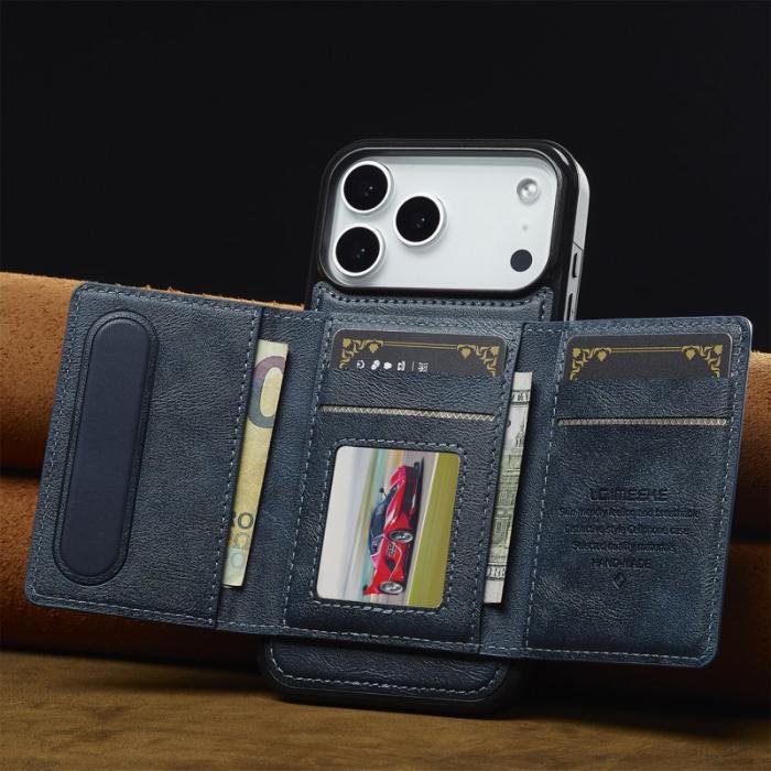 LC.imeeke - LC.IMEEKE L5 iPhone 17 Pro Max Fodral Äkta läder - Blå