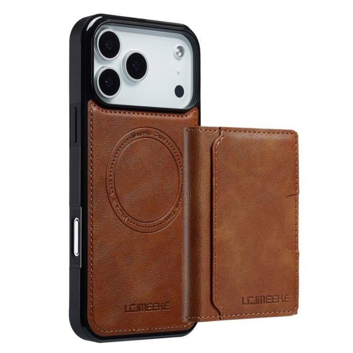 LC.imeeke - LC.IMEEKE L5 iPhone 17 Pro Max Fodral Äkta läder - Brun