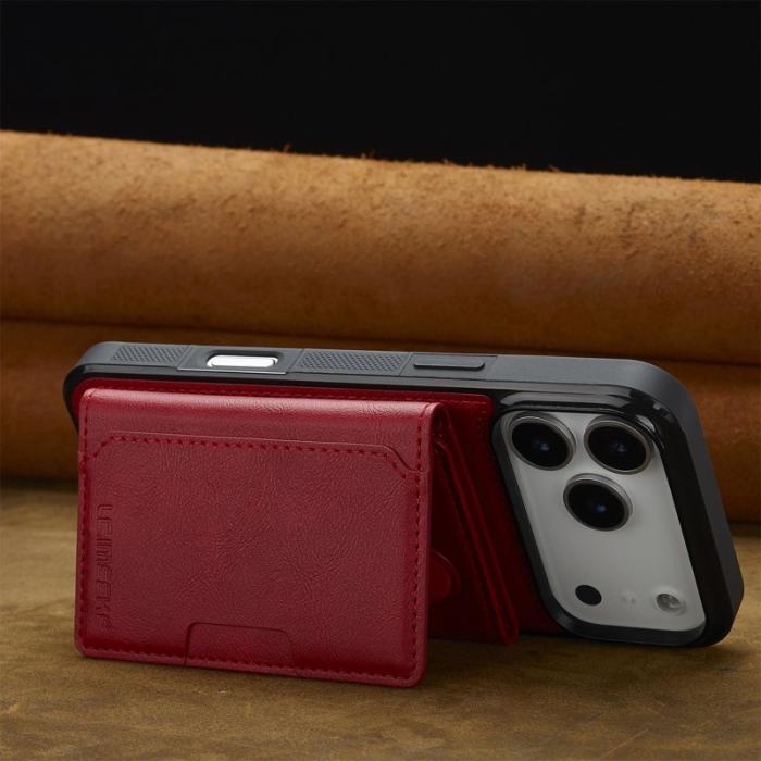 LC.imeeke - LC.IMEEKE L5 iPhone 17 Pro Max Fodral Äkta läder - Röd